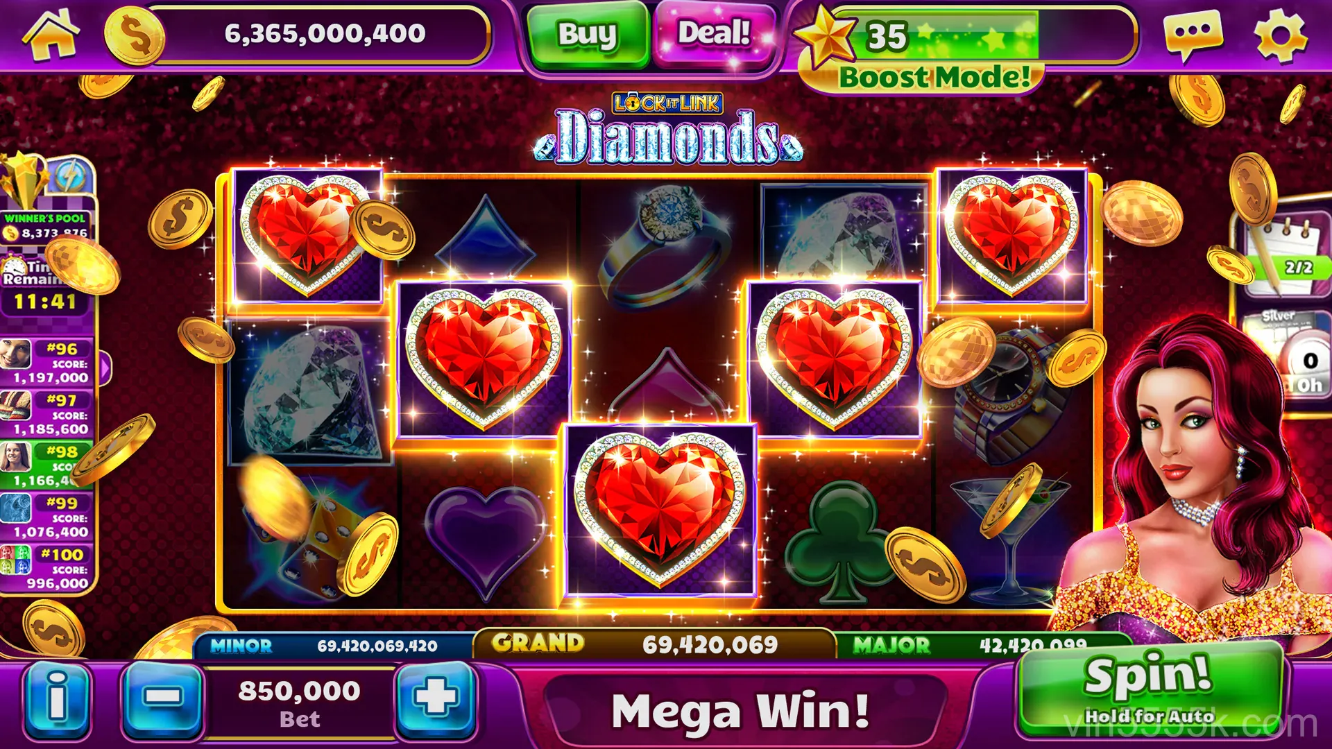 Giao diện trang chủ Vin55 với các trò chơi hot nhất